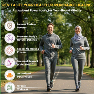 Halal Vitamin C Tablets for Adults, 1000mg - 60 Days Supply of Immune Support & Overall Wellness - SHIFAA NUTRITION