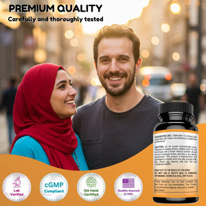 Halal Vitamin C Tablets for Adults, 1000mg - 60 Days Supply of Immune Support & Overall Wellness - SHIFAA NUTRITION