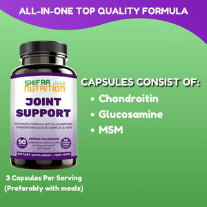 Halal Joint Support Capsules for Adults - 30 Day Supply - Mobility and Structure Support - SHIFAA NUTRITION
