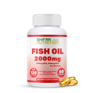 halal fish oil omega 3 supplement epa dha capsules 2000mg clean potent 120 softgels 60 servings