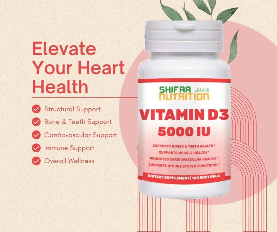 Vitamin D3 5000 IU Softgels - SHIFAA NUTRITION