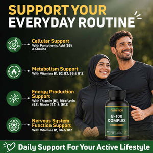vitamin b complex for men b12 b6 b1 folic acid niacin riboflavin biotin choline inositol tablets