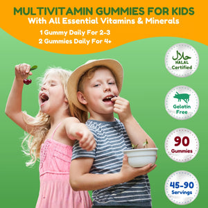 Halal Kids Multivitamin Gummies – 45–90 Day Supply - Immunity & Growth Support - SHIFAA NUTRITION