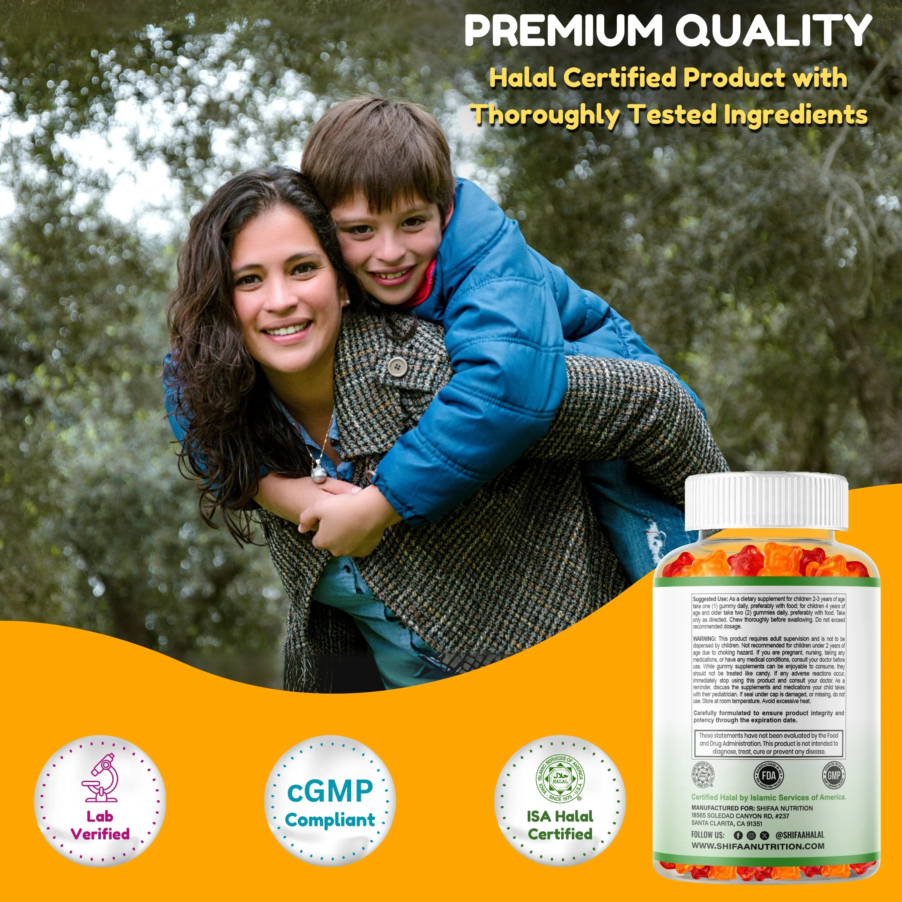 Halal Kids Multivitamin Gummies – 45–90 Day Supply - Immunity & Growth Support - SHIFAA NUTRITION