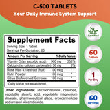 Halal Vitamin C 500mg with Rose Hips Tablets