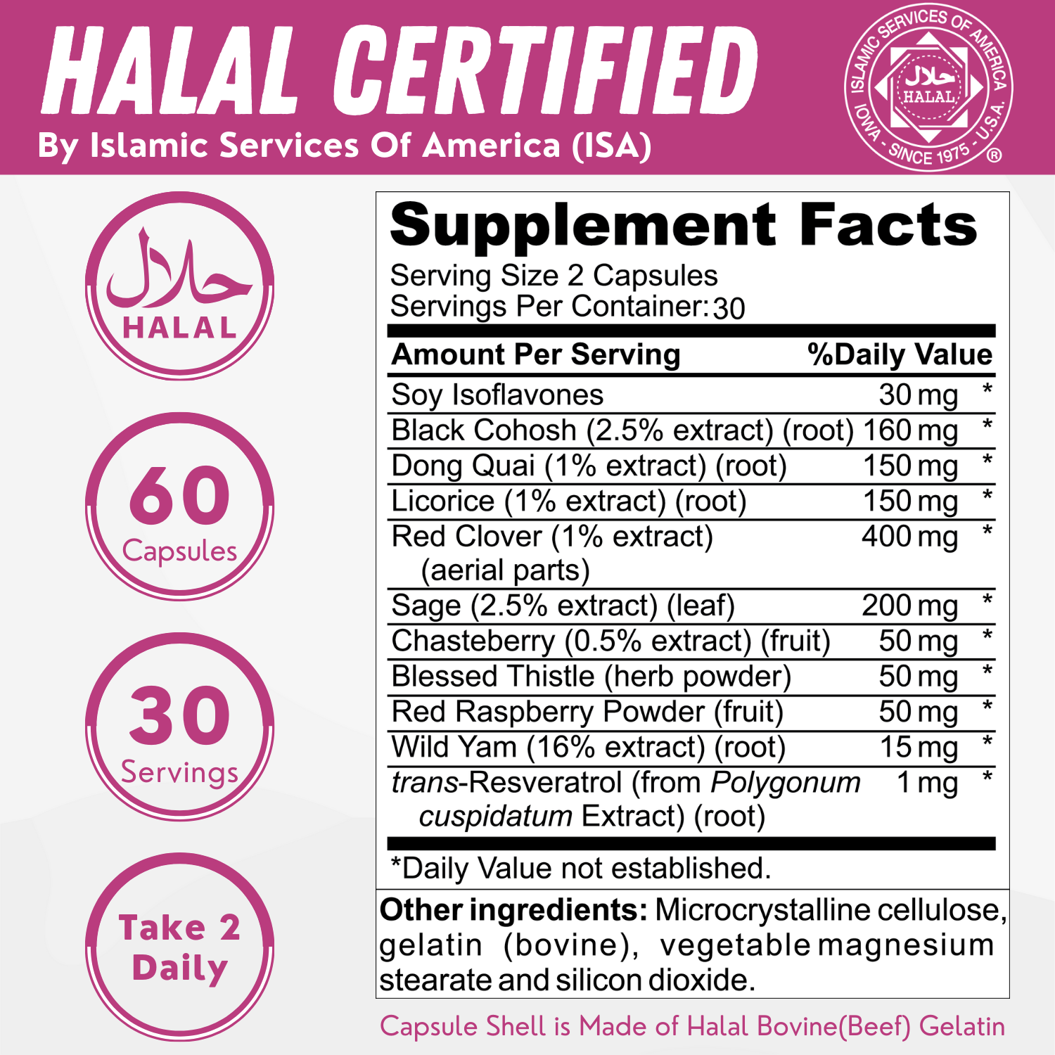 Pack Of 3 - Halal Women Support Capsules