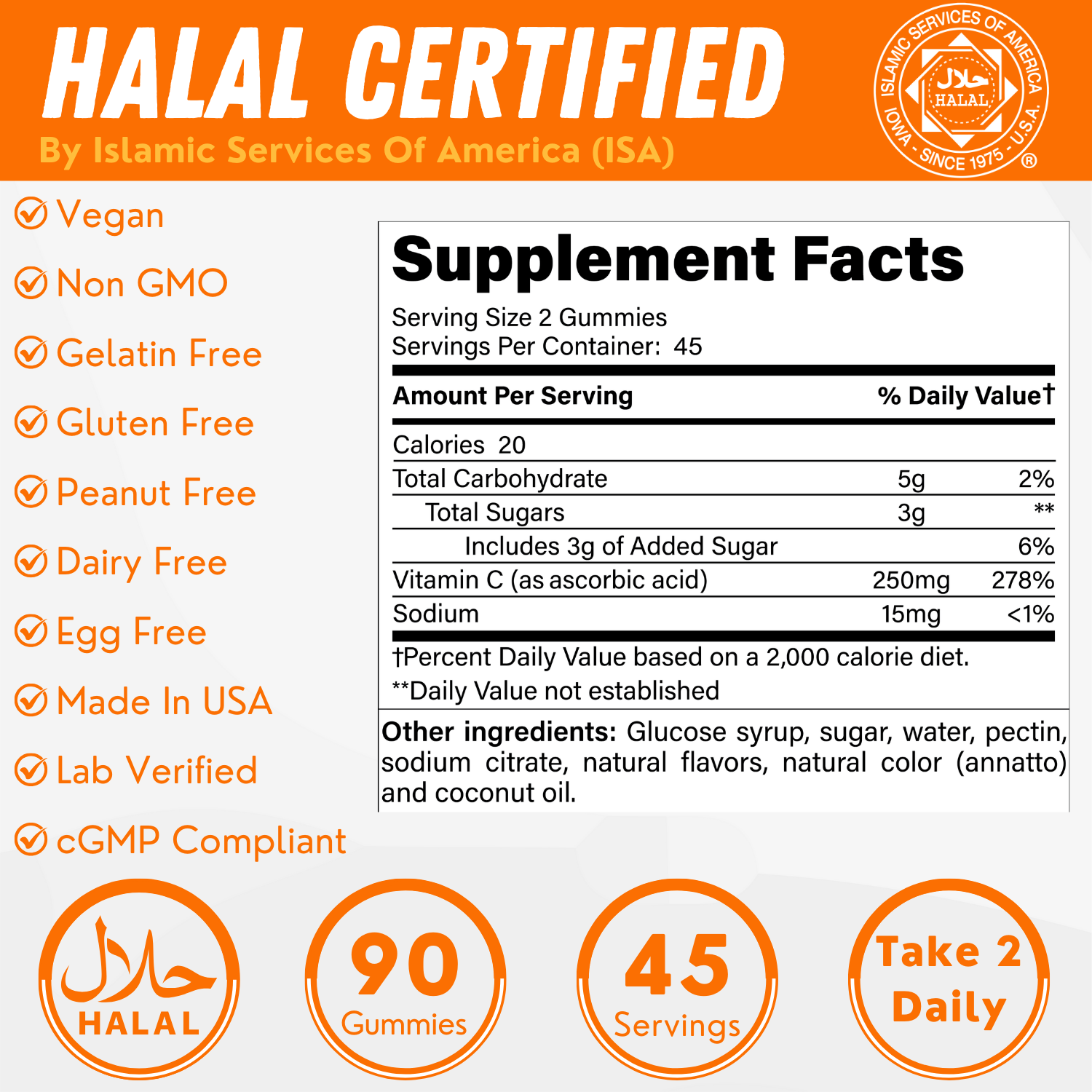 Pack of 3 - Halal Vitamin C