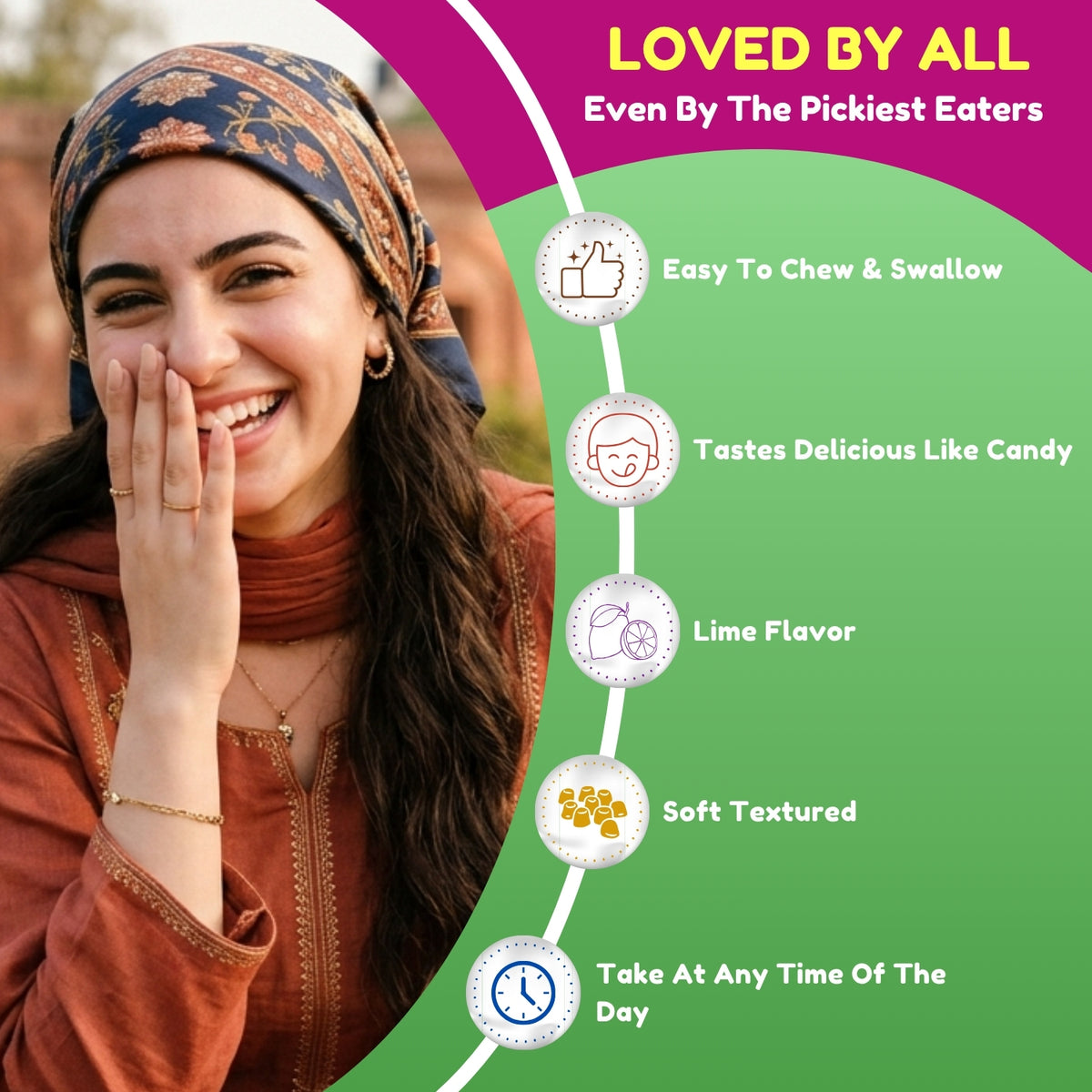 SHIFAA NUTRITION halal collagen biotin gummies packaged in USA with carefully sourced global ingredients and clean nutrition