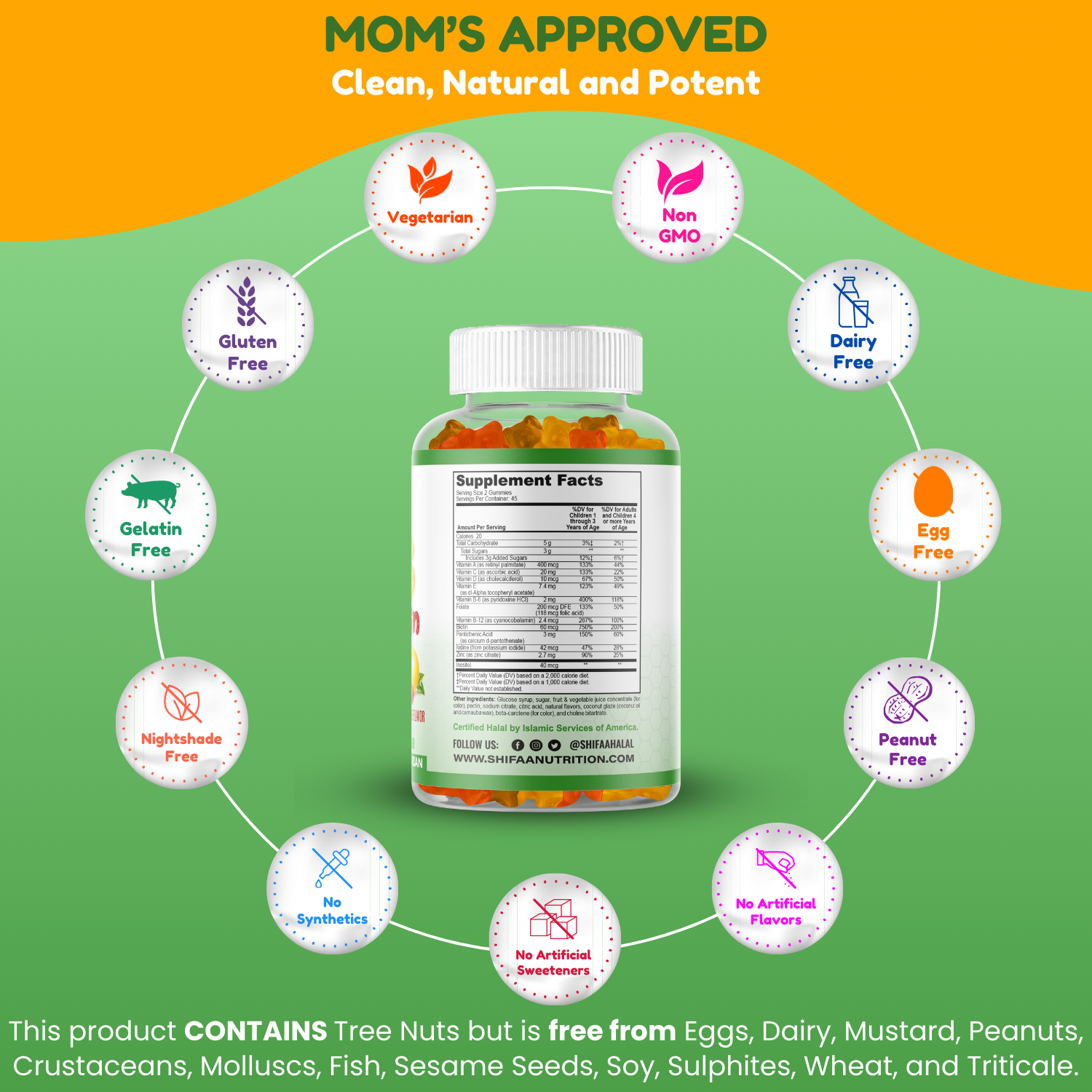 Pack Of 3 - Halal Vitamin Gummies For Kids