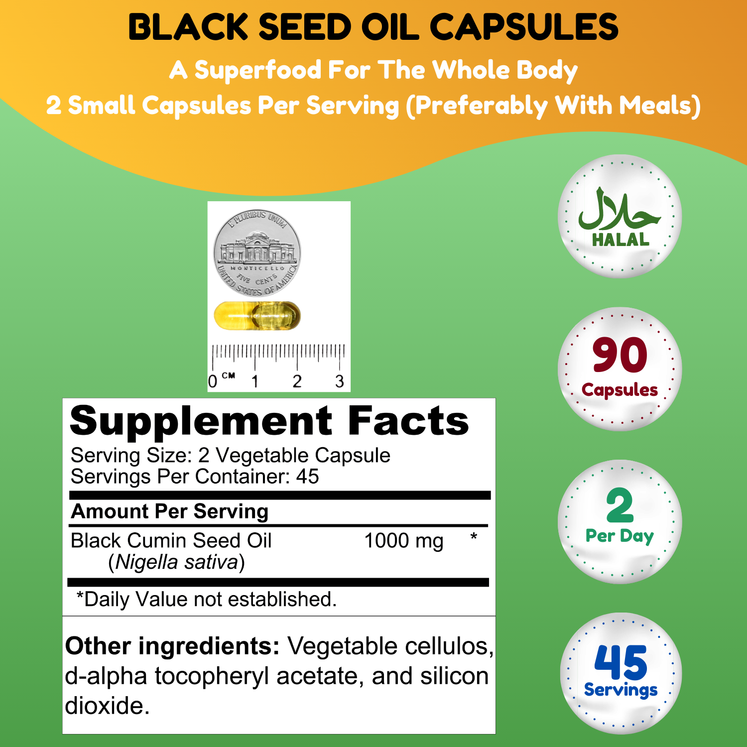 Pack Of 3 - Halal Black Seed Oil Capsules
