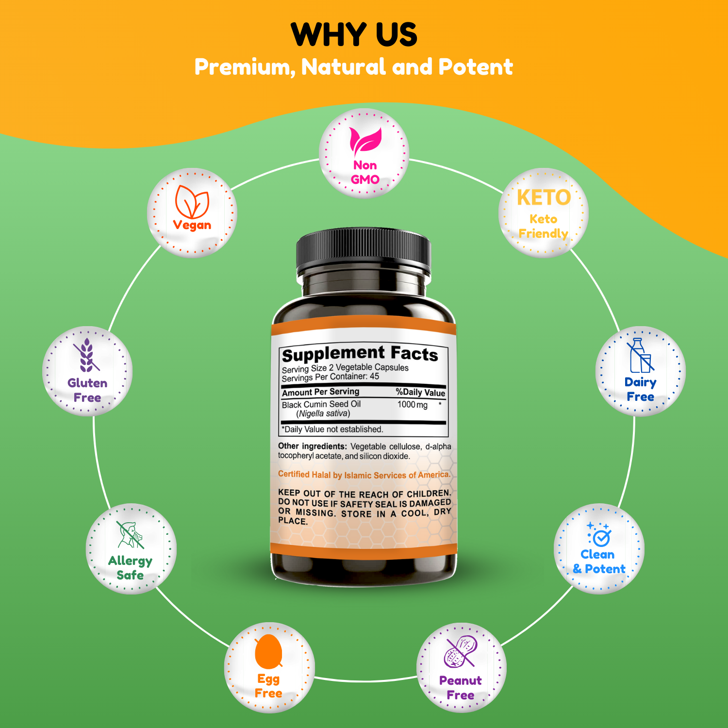 Pack Of 3 - Halal Black Seed Oil Capsules