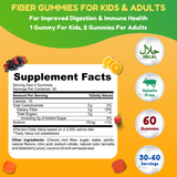 Pack of 3 - Halal Fiber Gummies for Adults & Kids