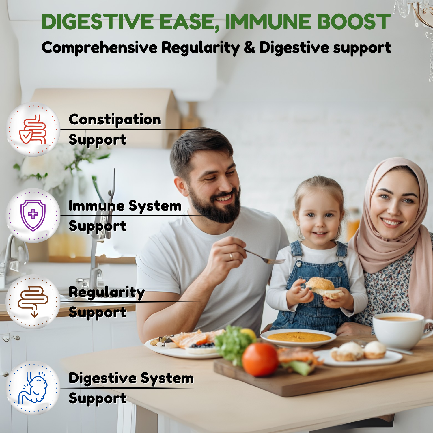Pack of 3 - Halal Fiber Gummies for Adults & Kids