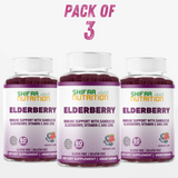 Pack Of 3 - Halal Elderberry Gummies For Kids & Adults