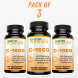 Pack Of 3 - Halal Vitamin C 1000 With Elderberry Tablets