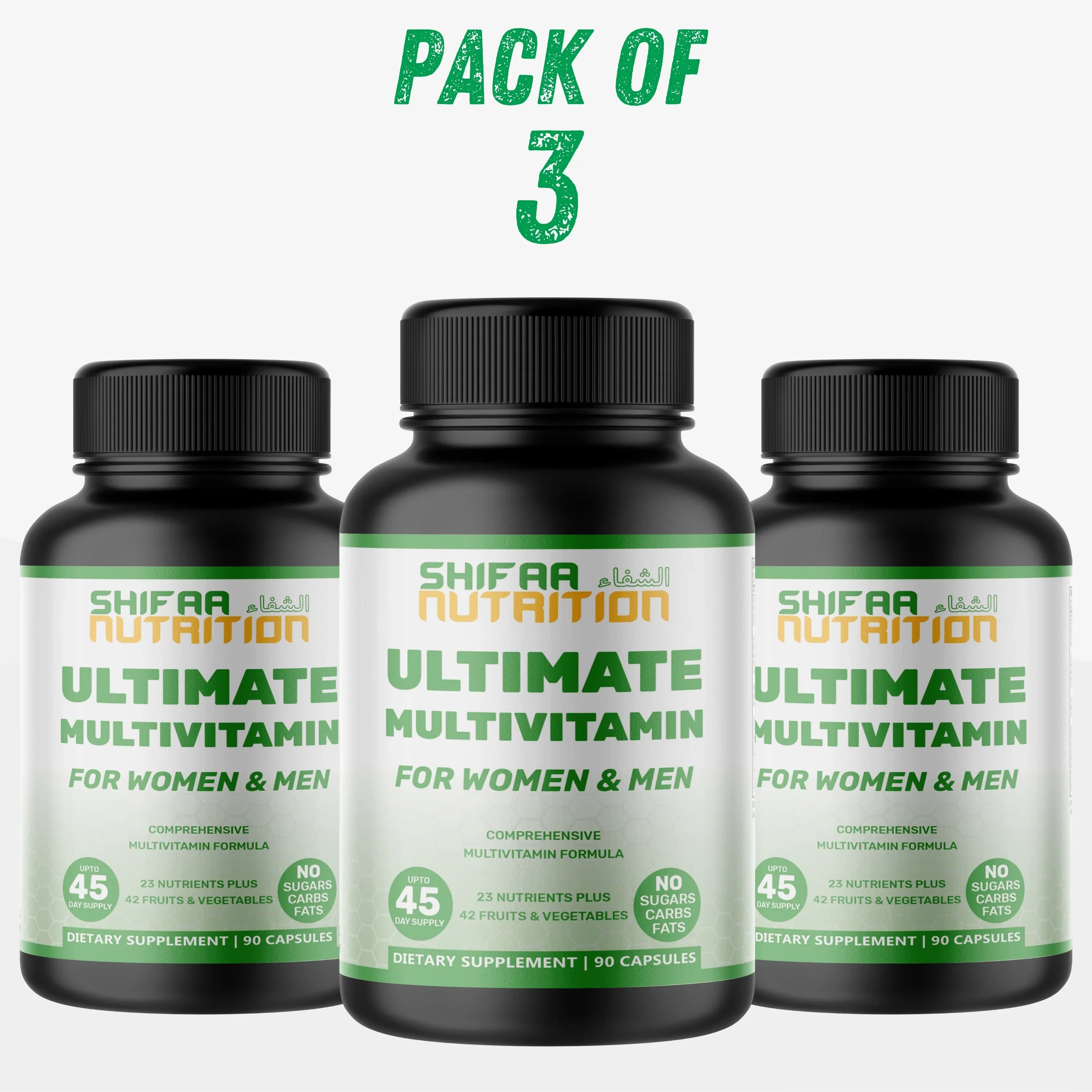 Pack Of 3 - Halal Ultimate Multivitamin for Women & Men